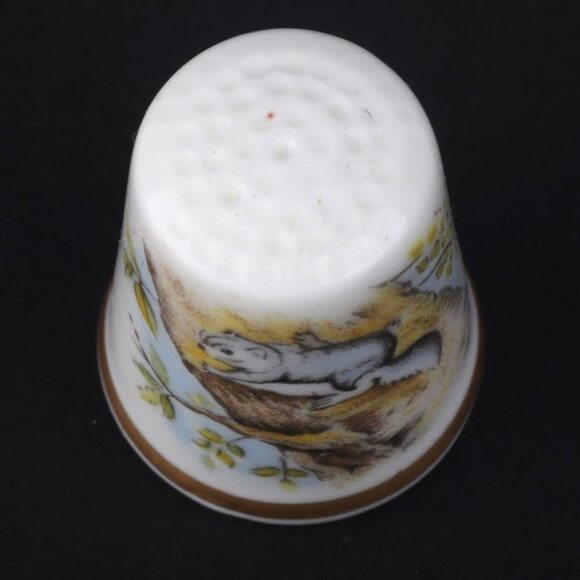 Vintage Royal Worcester Thimble Bone China Squirrel Animal Collection Retro 70s - Picture 4 of 7
